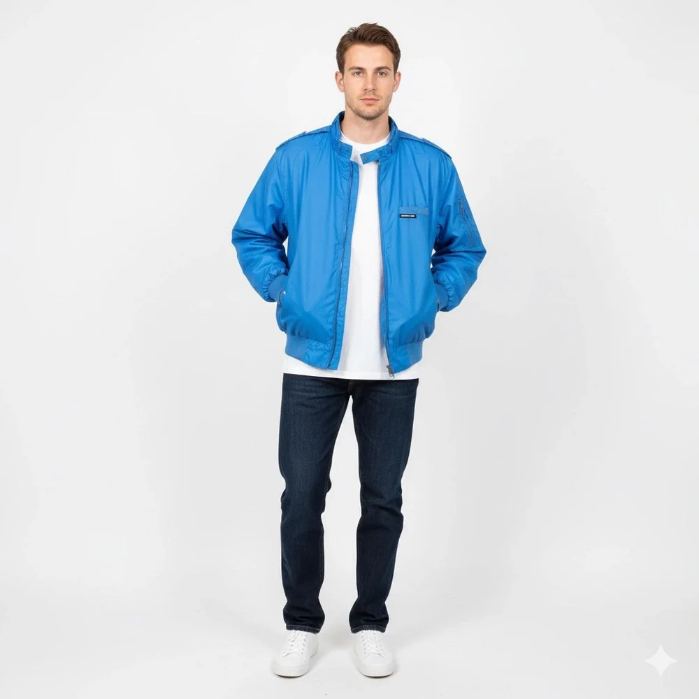 Members Only | Rainbow Tag 80's VTG Bomber Windbreaker Cafe Racer Unisex Jacket